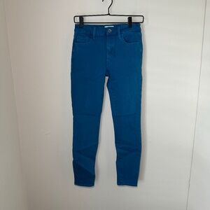 Pistola Jeans Women's Teal Blue Size 26 Garment Dyed High Waisted Skinny